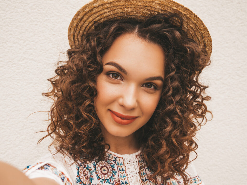 Italian Curly Hair of women