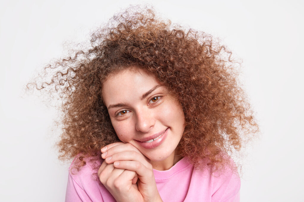 Frosted Tips Curly Hair